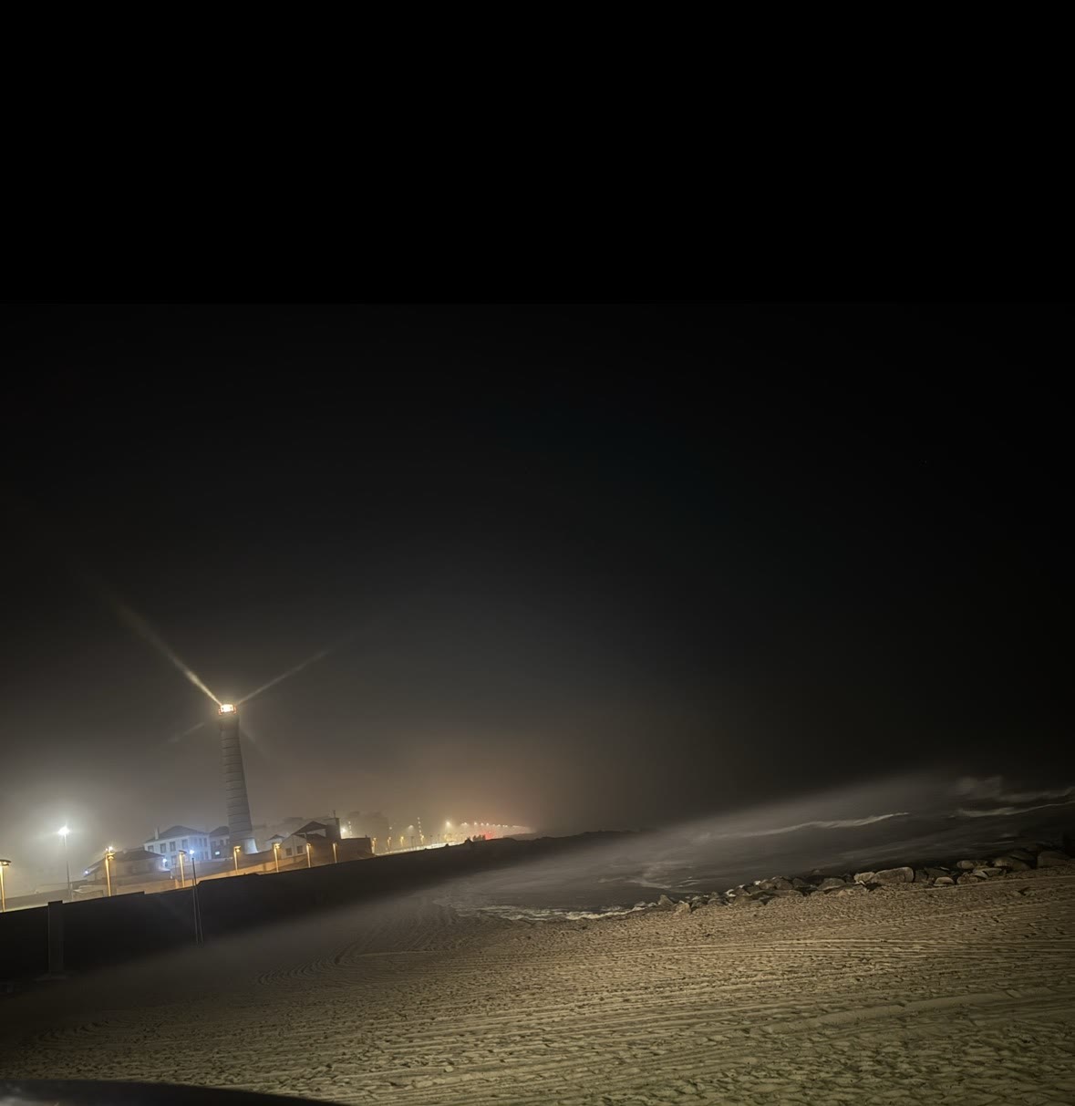 Empty road at night